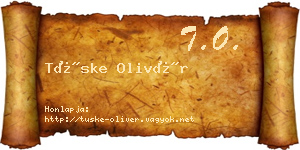 Tüske Olivér névjegykártya