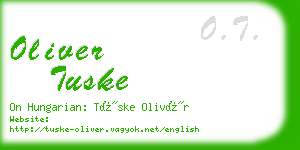 oliver tuske business card